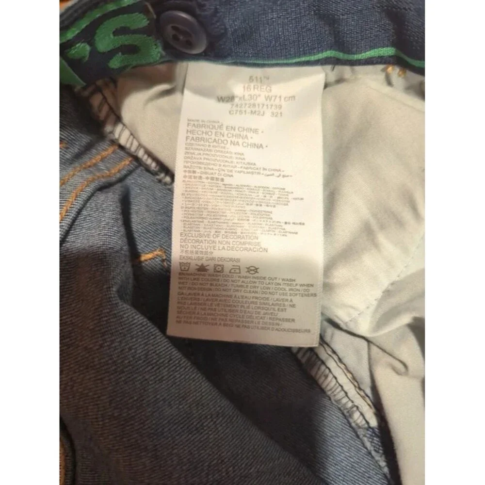 Levi's 511 16 reg 28 30 jeans